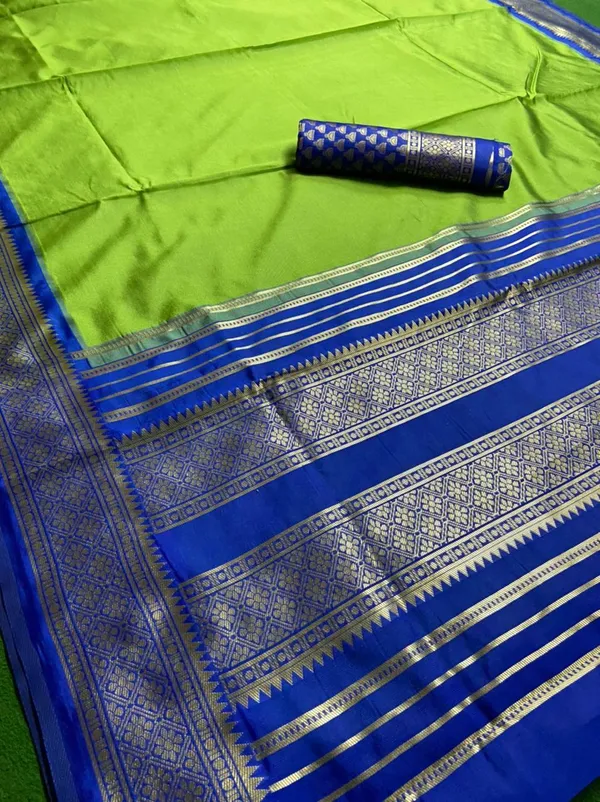 Light_Green_Embellished_Banarasi_Jacquard_Saree_(Light_Green)